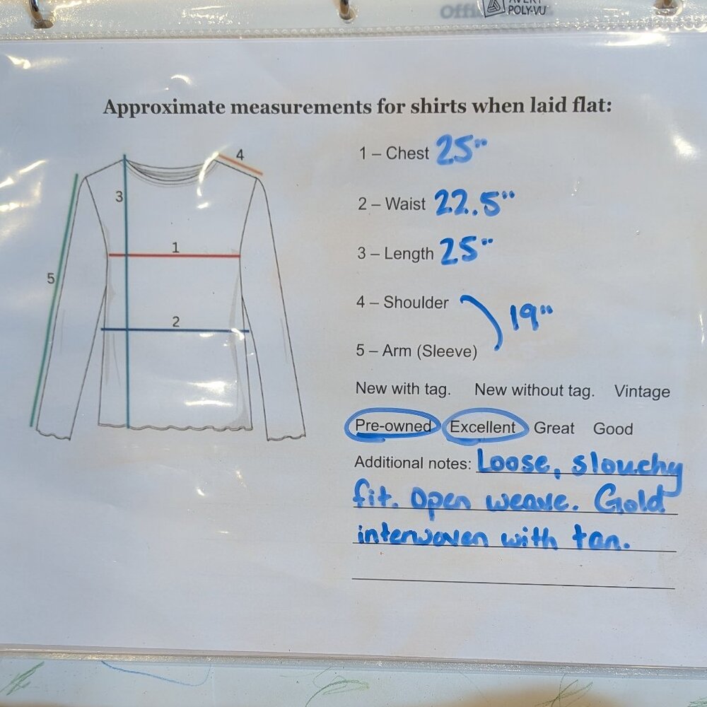 CHICO'S Travelers Slouchy Boat Neck Sweater 3 Gold 3/4 Sleeve Loose Weave Comfy - Picture 8 of 8